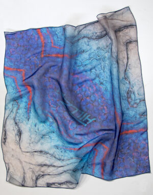 Construction 01 SILK SCARF Vulnerable ombre